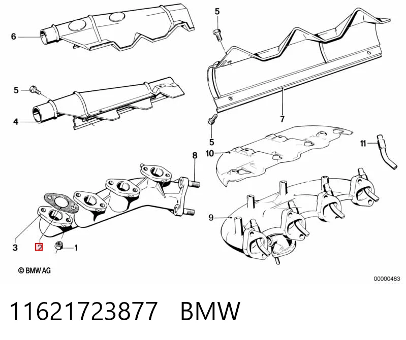 Прокладка колектора на BMW 3  E21