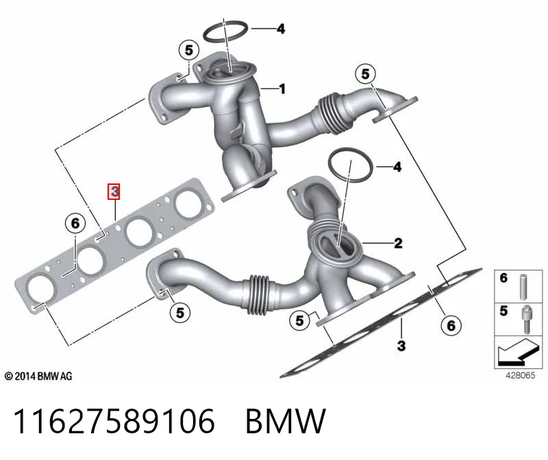 Прокладка випускного колектора BMW X5 