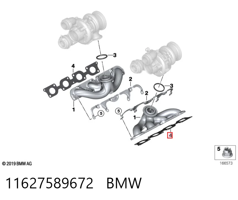  Прокладка колектора BMW 5 