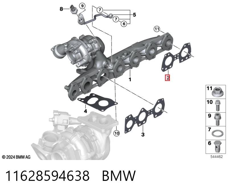 Прокладка випускного колектора BMW X7 