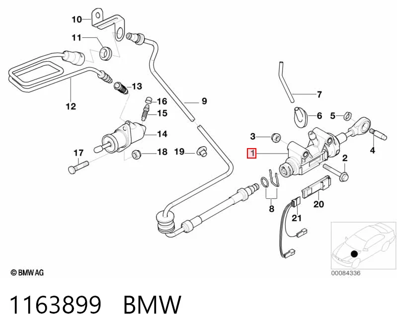 1163899 BMW Циліндр зчеплення, головний