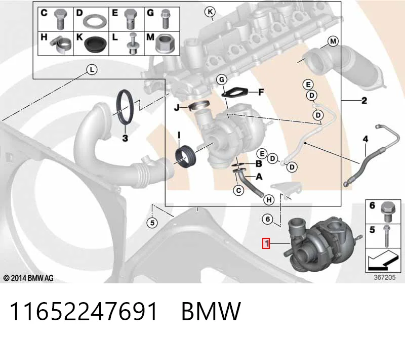 11652247691 BMW Турбонаддув