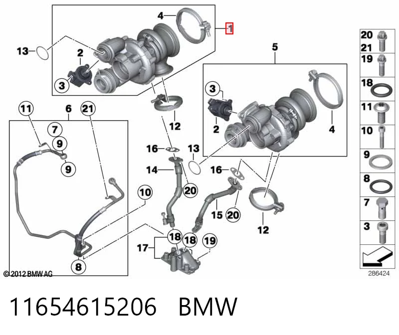 11654615206 BMW Турбонаддув