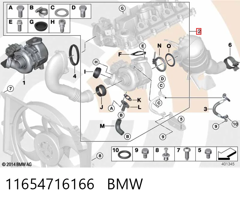 11654716166 BMW Турбонаддув