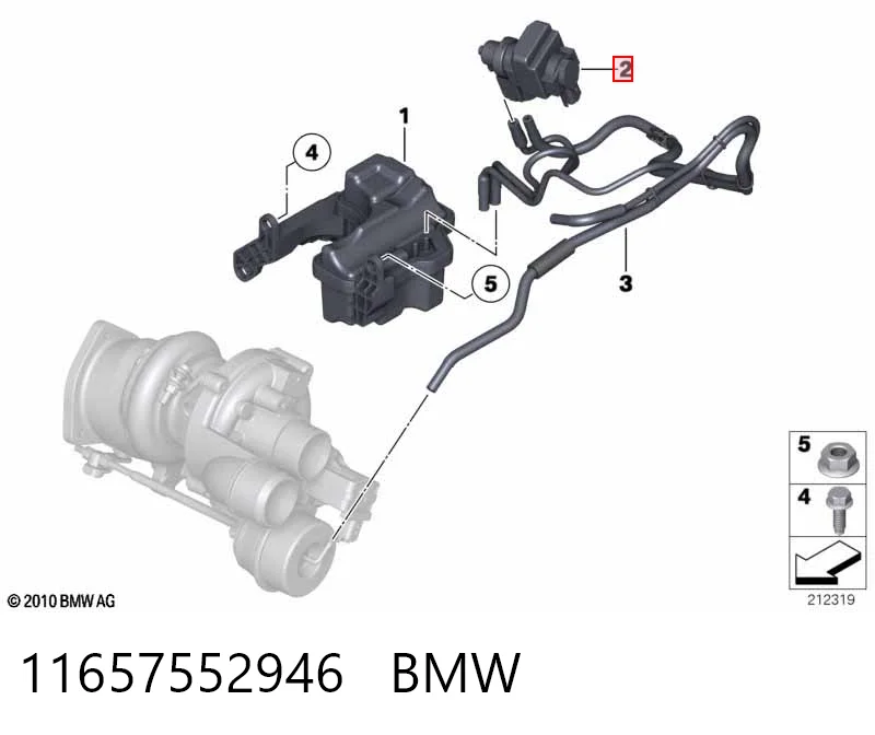 11657552946 BMW Клапан перетворювач тиску наддуву (соленоїд)
