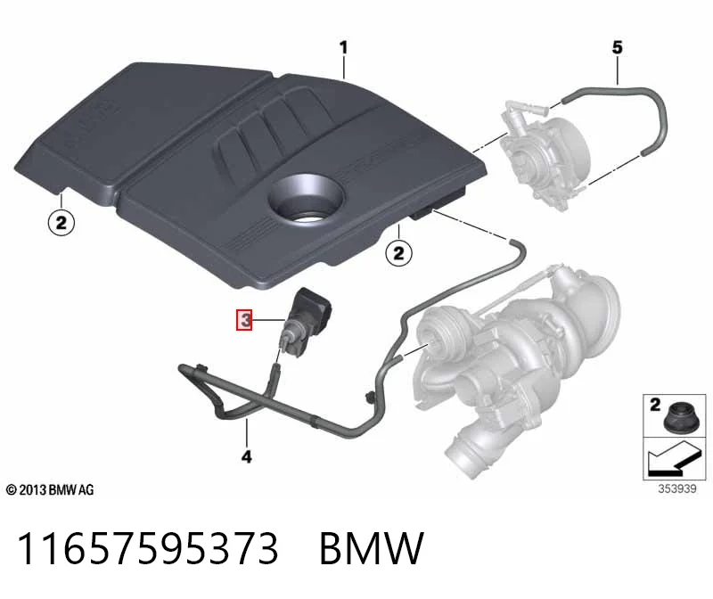 11657595373 BMW Клапан перетворювач тиску наддуву (соленоїд)