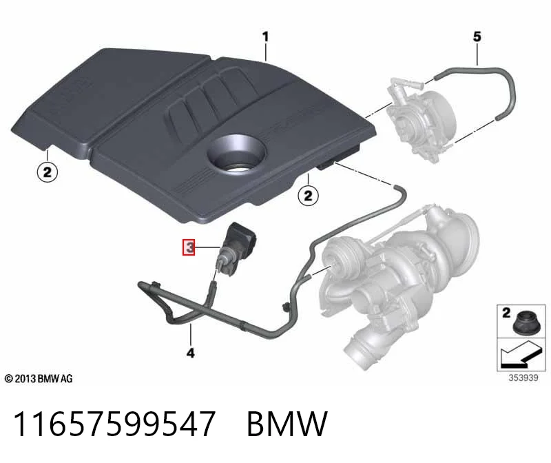 11657599547 BMW Клапан перетворювач тиску наддуву (соленоїд)