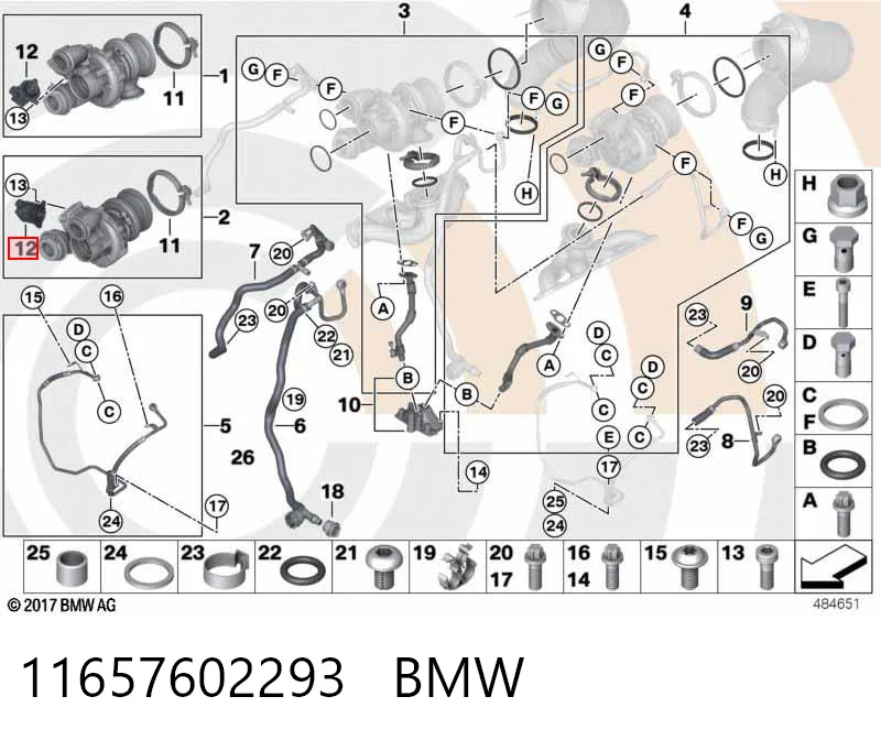 11657602293 BMW Клапан перетворювач тиску наддуву (соленоїд)