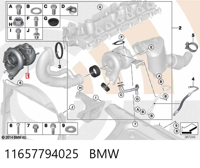 11657794025 BMW Турбонаддув