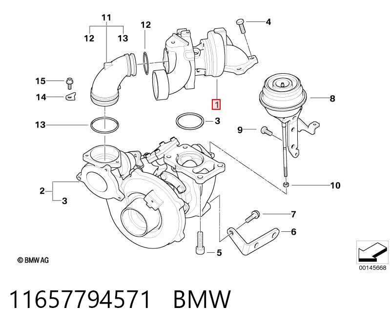 11657794571 BMW Турбонаддув