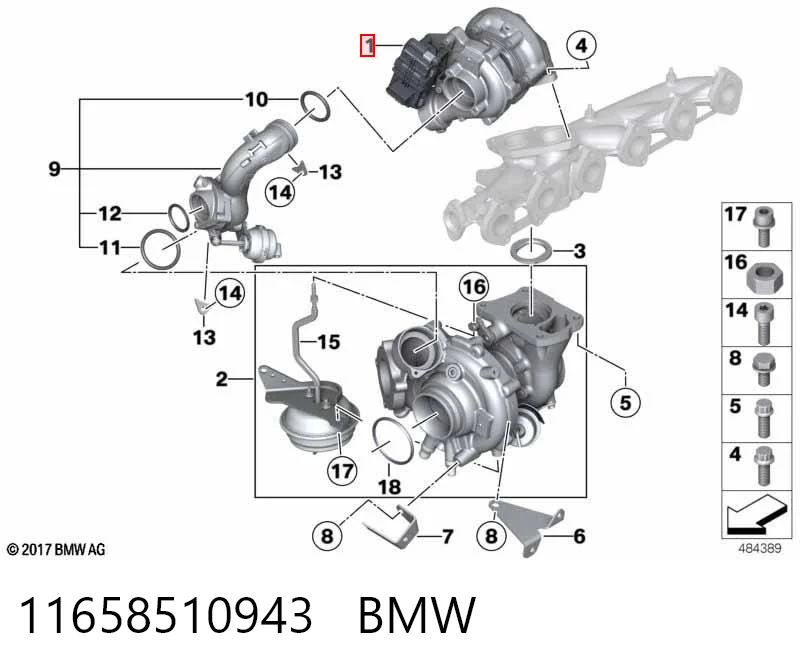 11658510943 BMW Турбонаддув
