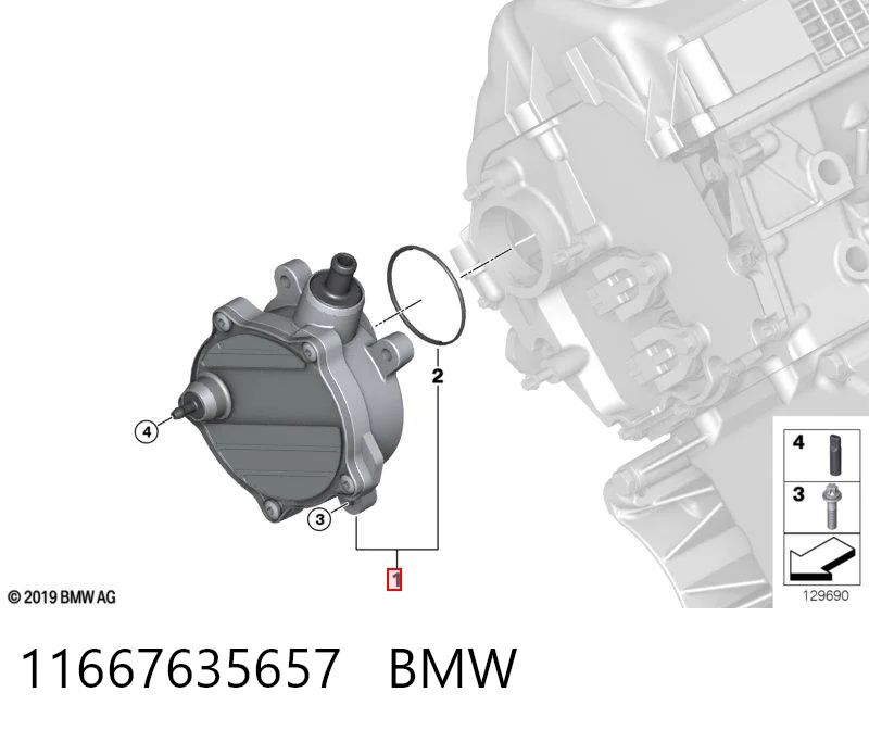 11667635657 BMW Насос вакуумний