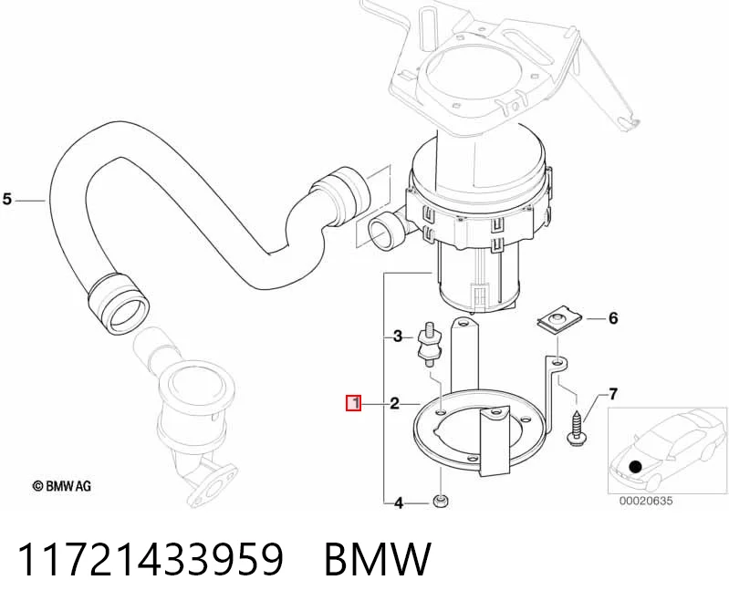 11721433959 BMW Насос повітряний