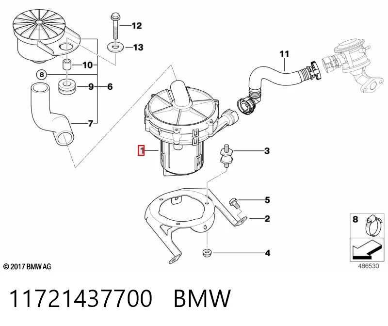 11721437700 BMW Насос повітряний