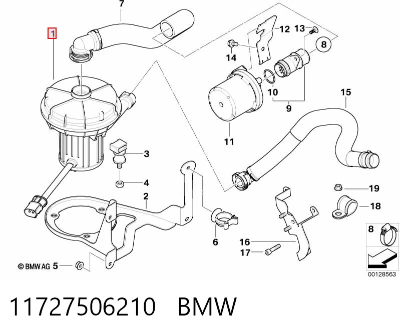 11727506210 BMW Насос повітряний