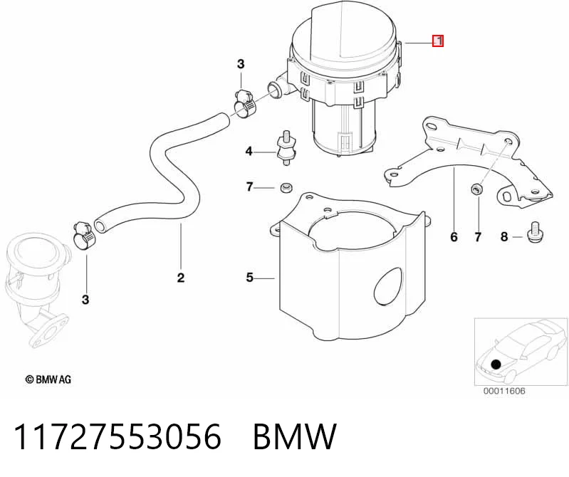 11727553056 BMW Насос повітряний