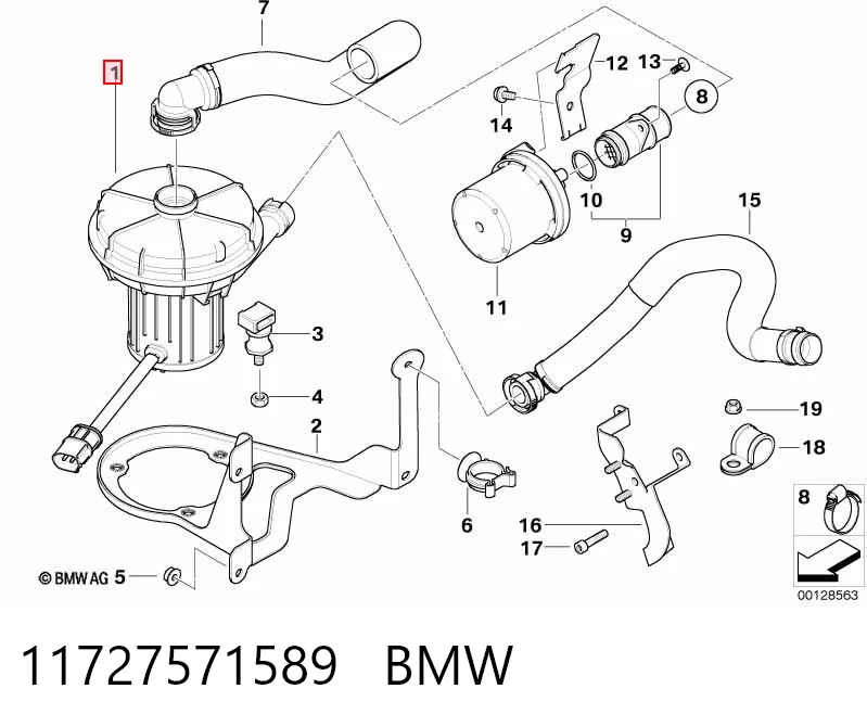 11727571589 BMW Насос повітряний