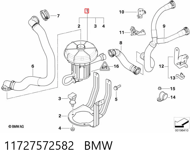 11727572582 BMW Насос повітряний