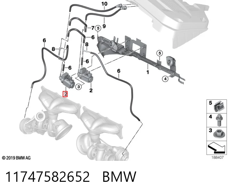 11747582652 BMW Клапан перетворювач тиску наддуву (соленоїд)