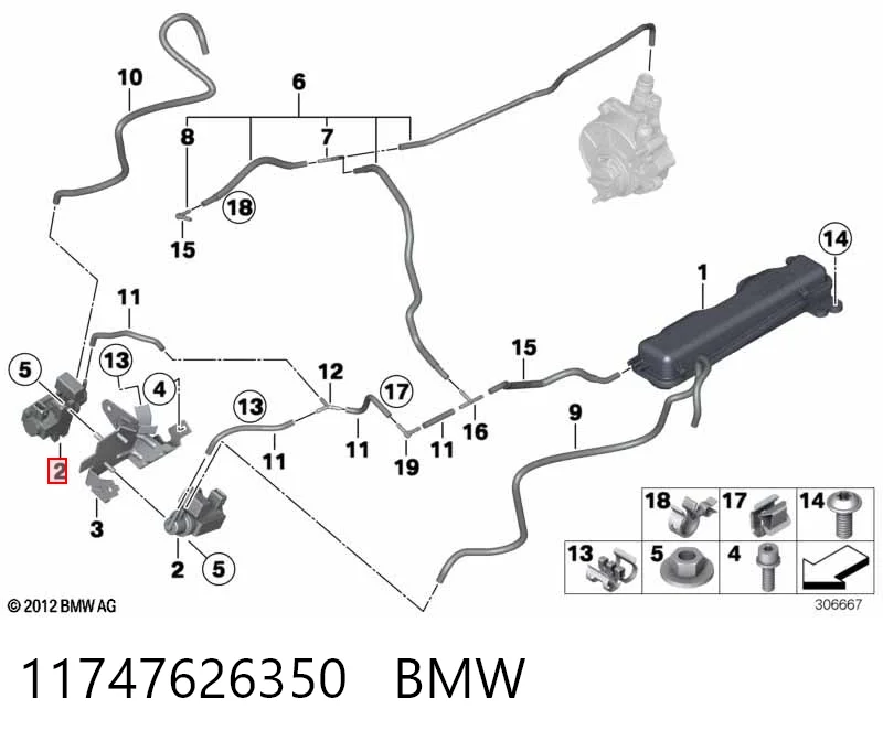11747626350 BMW Клапан перетворювач тиску наддуву (соленоїд)