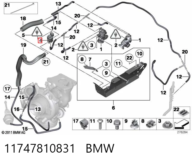 11747810831 BMW Клапан соленоїд регулювання заслонки EGR