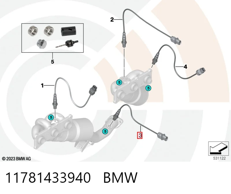 11781433940 BMW Лямбда зонд після каталізатора