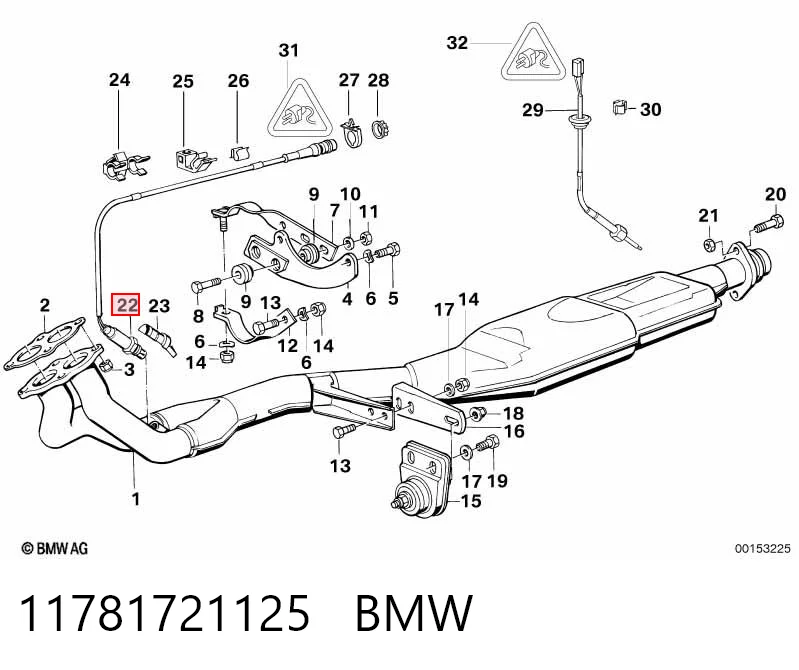 11781721125 BMW Датчик кисню