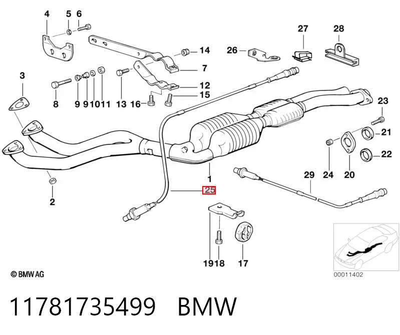 11781735499 BMW Датчик кисню