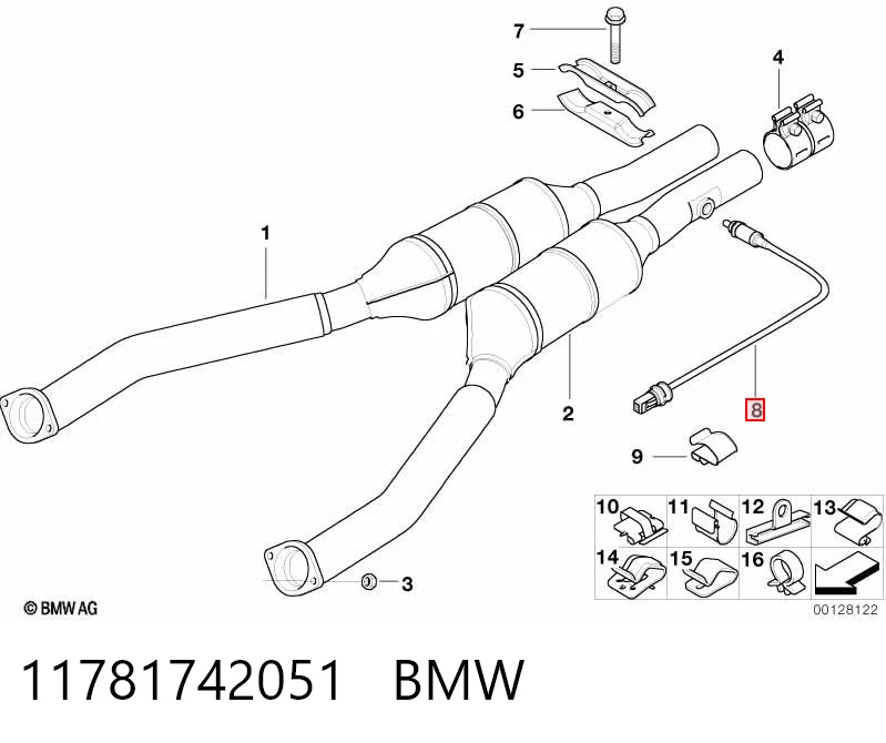 11781742051 BMW Лямбда зонд після каталізатора