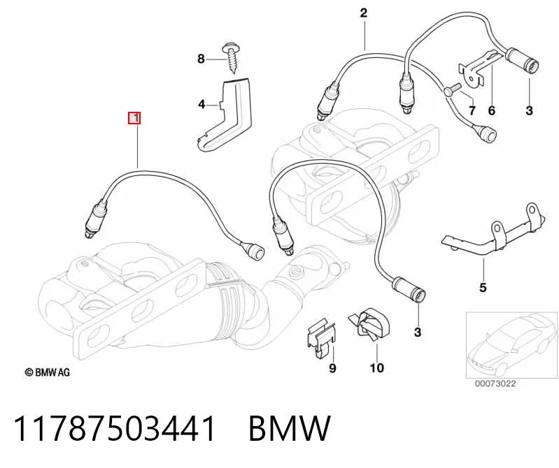 11787503441 BMW Лямбдазонд, датчик кисню до каталізатора