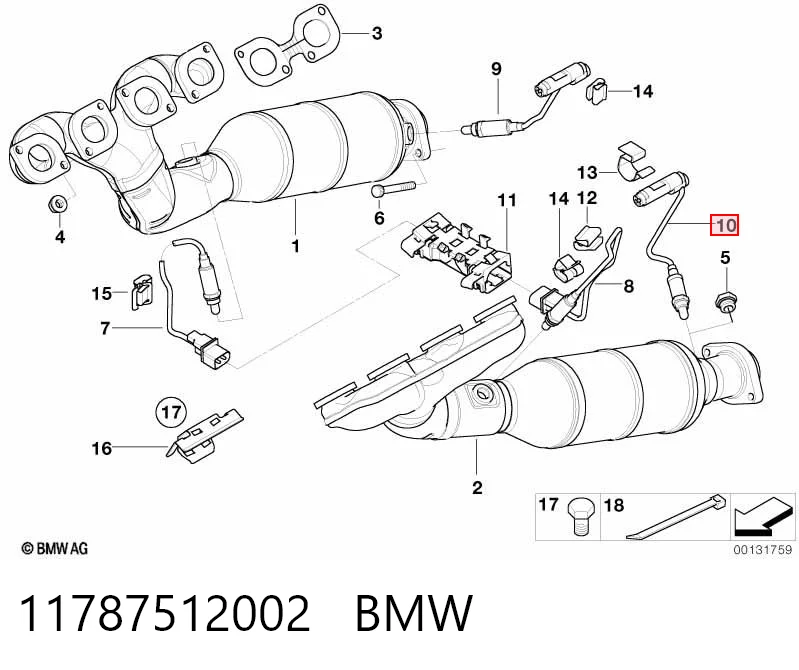 11787512002 BMW Лямбда зонд після каталізатора