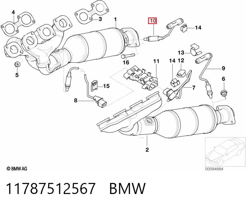 11787512567 BMW Лямбда зонд після каталізатора