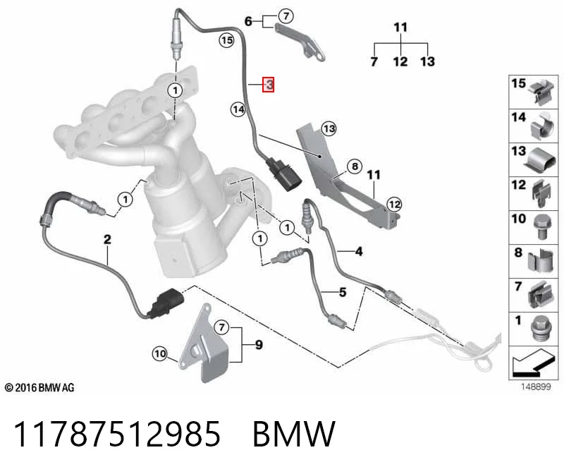 Лямбдазонд, датчик кисню до каталізатора 11787512985 Rolls-royce