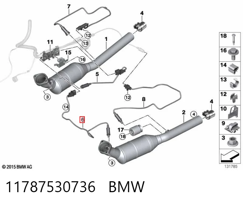 Лямбда-зонд, датчик кисню до каталізатора, лівий 258007326 Bosch