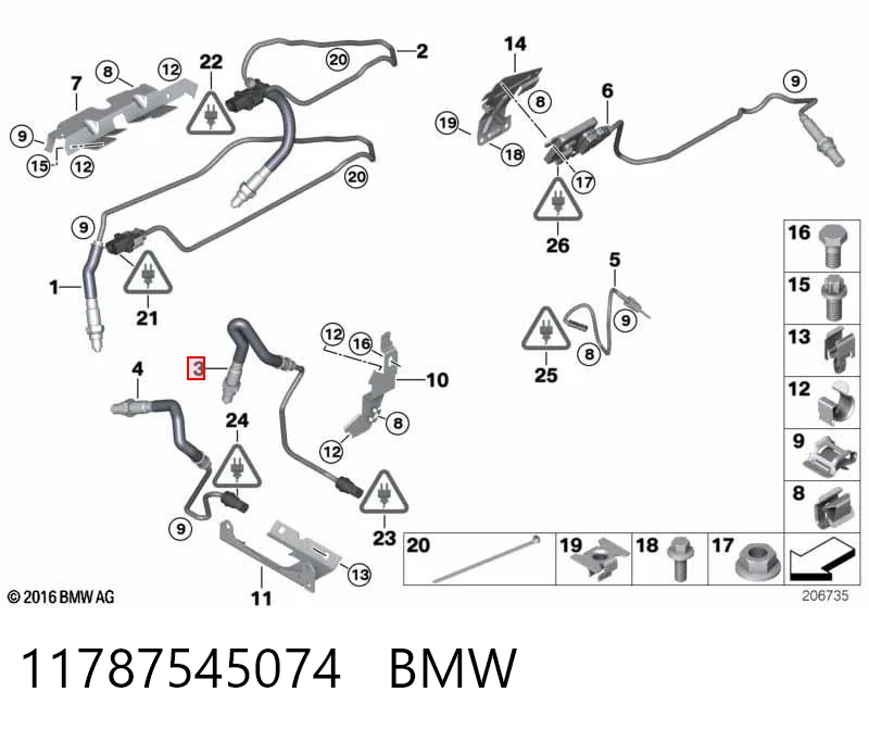 Лямбда-зонд, датчик кисню після каталізатора 258006795 Bosch