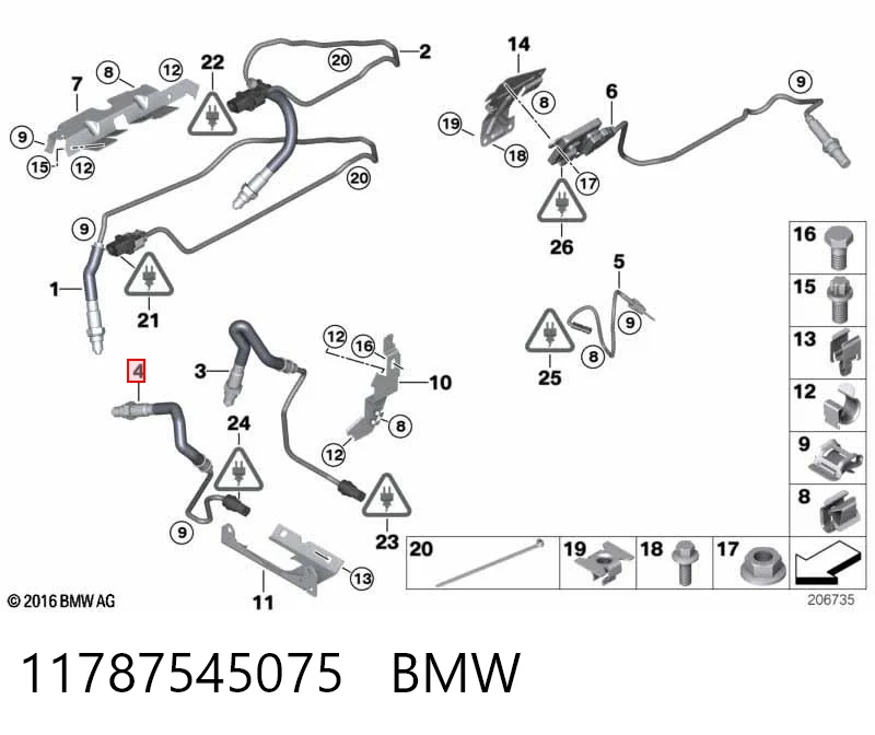 11787545075 BMW Лямбда-зонд, датчик кисню після каталізатора