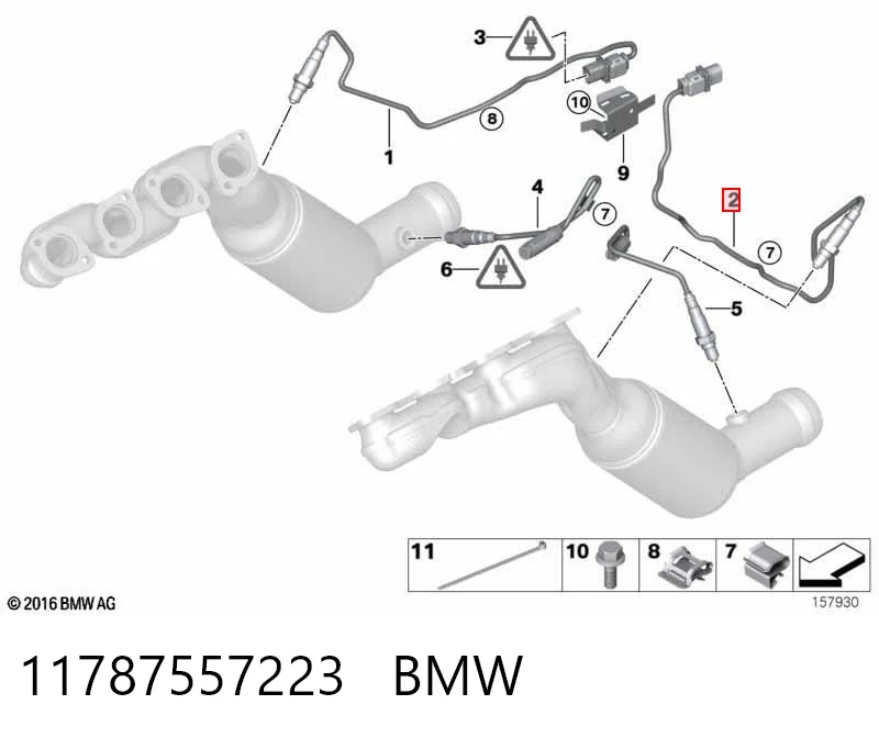11787557223 BMW Лямбда-зонд, датчик кисню до каталізатора, лівий