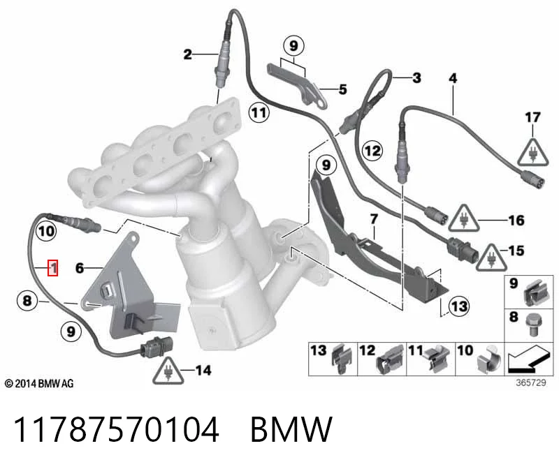 11787570104 BMW Лямбдазонд, датчик кисню до каталізатора