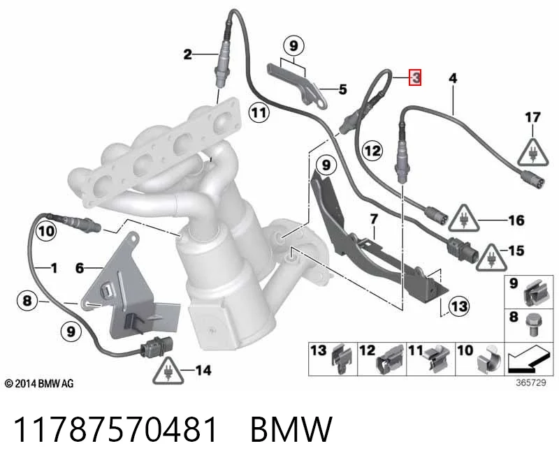 11787570481 BMW Лямбда зонд після каталізатора
