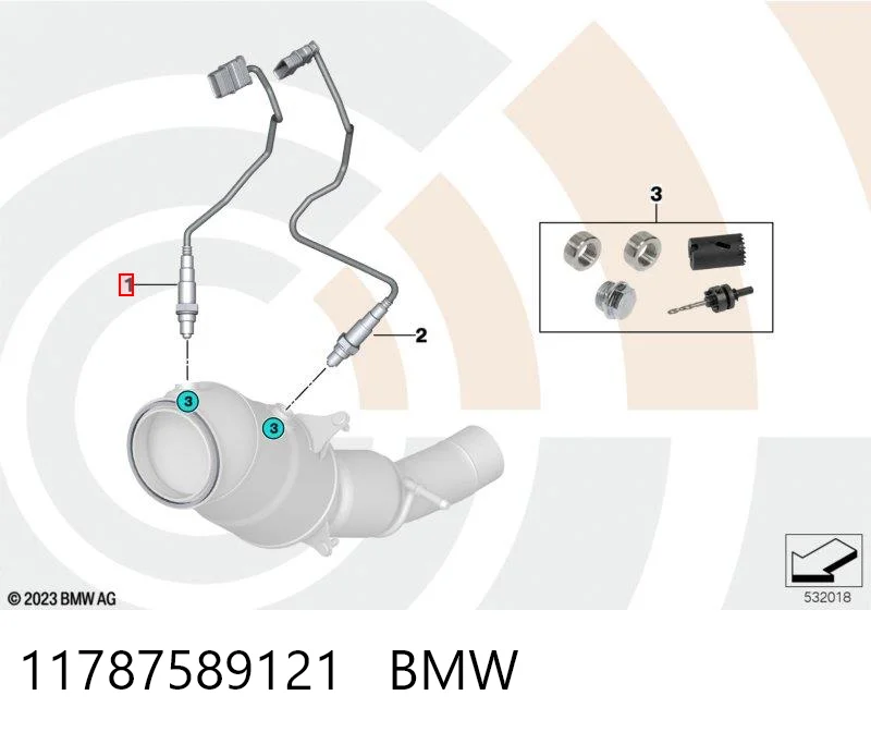 11787589121 BMW Лямбдазонд, датчик кисню до каталізатора