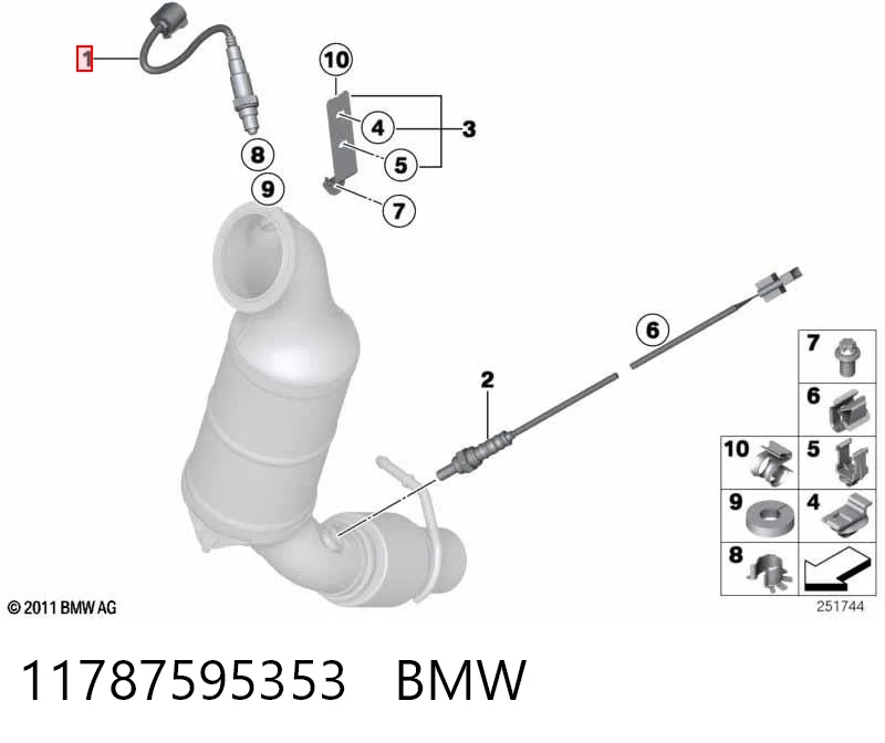 11787595353 BMW Лямбдазонд, датчик кисню до каталізатора