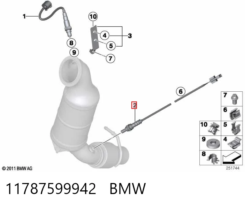11787599942 BMW Лямбдазонд, датчик кисню до каталізатора