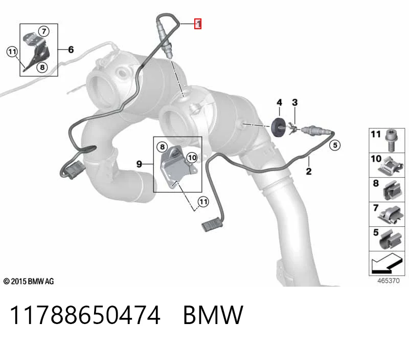 11788650474 BMW Лямбдазонд, датчик кисню до каталізатора