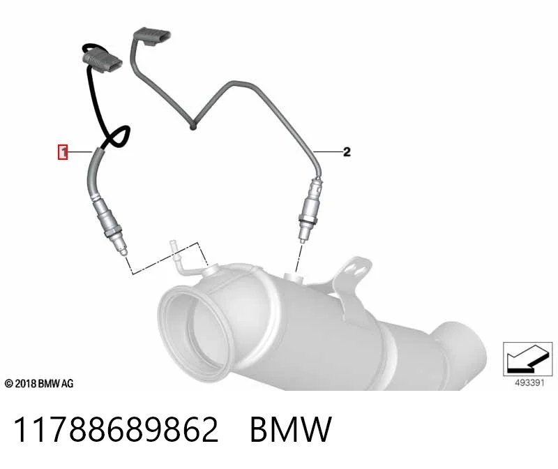 11788689862 BMW Лямбдазонд, датчик кисню до каталізатора
