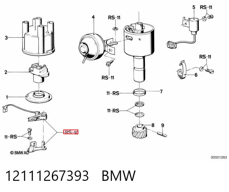 Купити A0001583390 Mercedes Контактна група розподільника запалювання