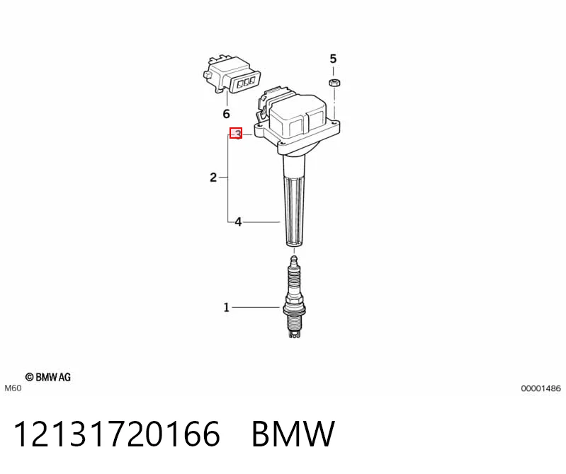 12131720166 BMW Котушка запалювання