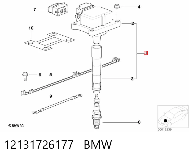 12131726177 BMW Котушка запалювання