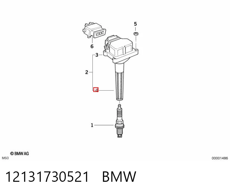 Накінечник свічки запалювання 1730521 BMW