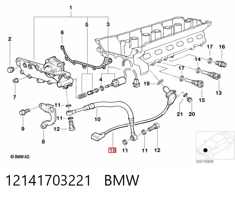 12141703221 BMW Датчик розподільного вала