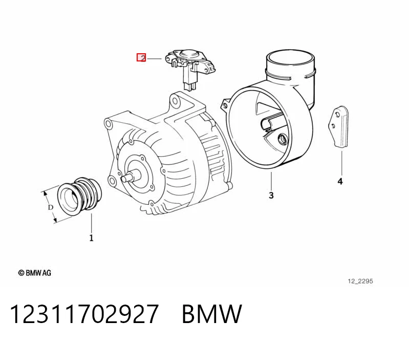 12311702927 BMW Реле-регулятор (напруги)